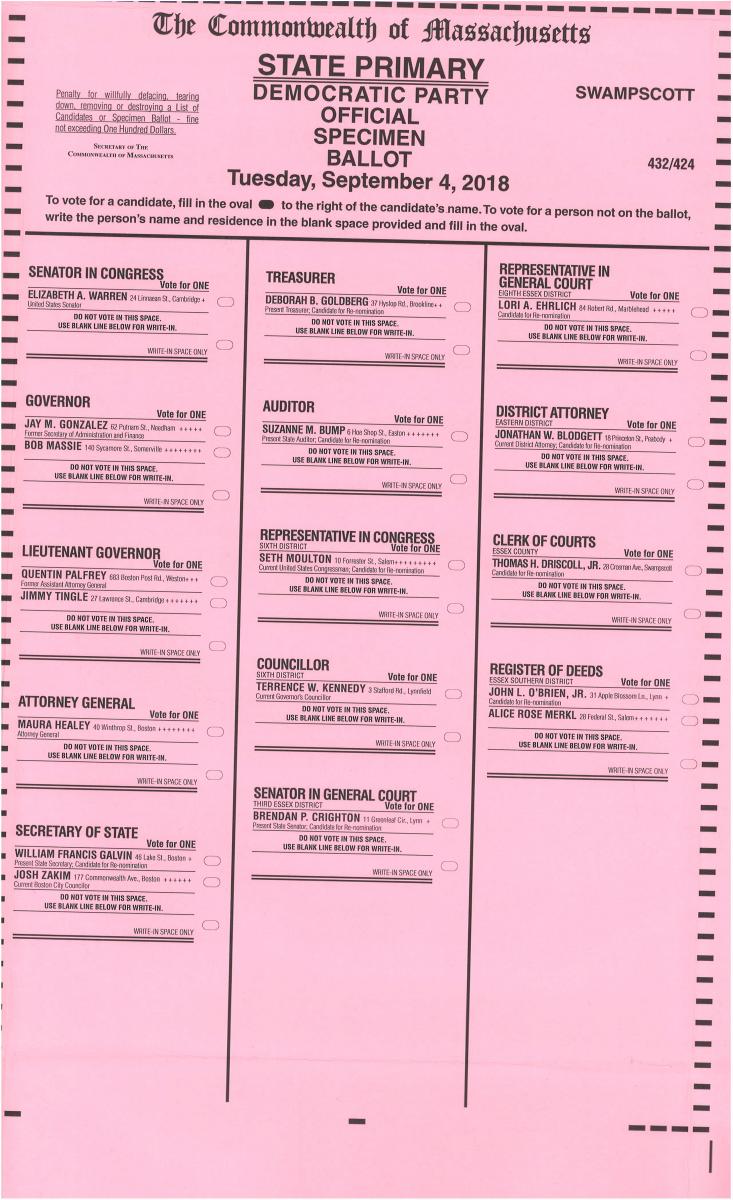 9 4 18 State Primary sample ballot