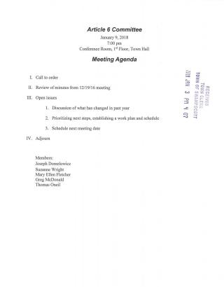 Article 6 Committee Meeting notice