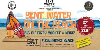 Bent water at the beach