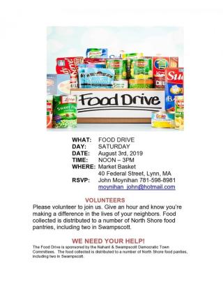 Food Drive August 3, 2019