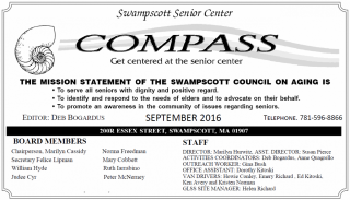 COMPASS Senior Center Newsletter - September 2016
