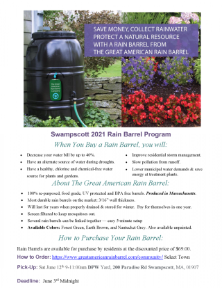 Rain Barrel Program Flyer
