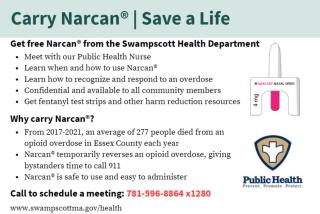 Swampscott Health Department’s Free Narcan Distribution Program